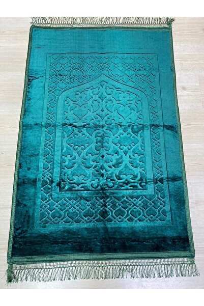 Arifan Hediyelik سجادة صلاة قطيفة باللون الأخضر