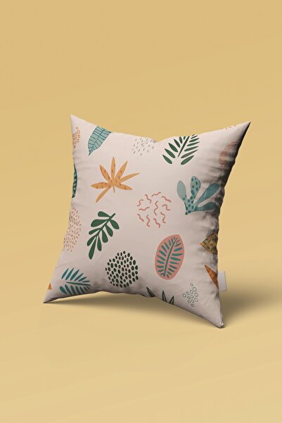 EY HOME Double Sided Digital Printed Floral Patterned Throw Pillow Pillow Cas...