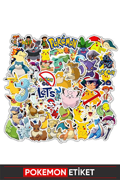 Vox Art Pokemon Temalı Sticker 50'li / 5-7cm