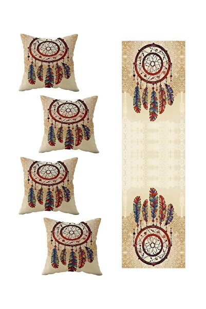 Pelangi Decorative 4-Piece Throw Pillow Cover and Runner Set for Living Room ...