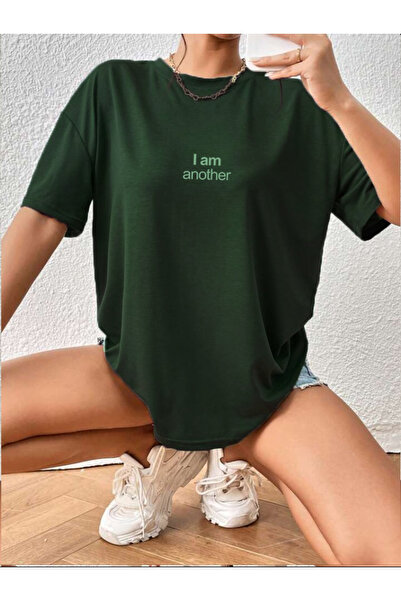 offsidesign Unisex Oversize χτενισμένο βαμβακερό μπλουζάκι - I Am Another Printed Minimal Design, Ανδρικό και Γυναικείο, Κοντό μανίκι