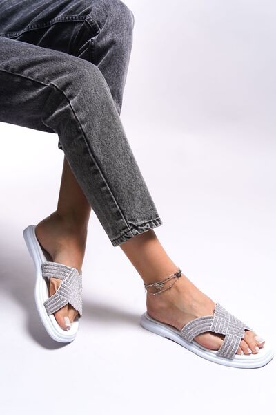 Riccon Papuci de damă Shurdrie 0012516 alb