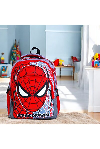 Shopiolog İlkokul Ortopedik Su Geçirmez Suluklu 3 Bölmeli Beslenmeli İlköğretim Erkek Sırt Çantası