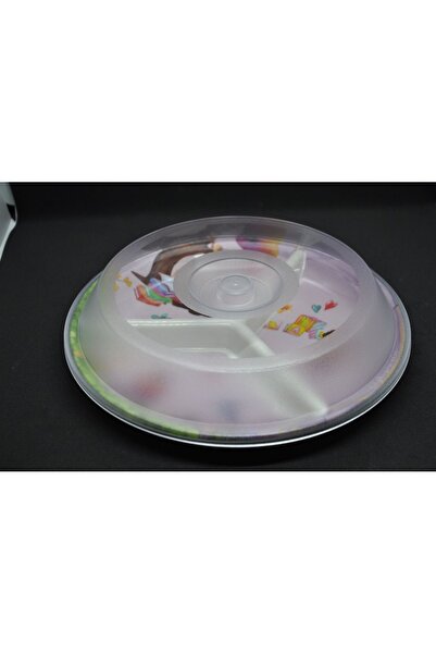 YANPA TİCARET yanpa freya 3 bölmeli kapaklı çocuk yemek tabağı