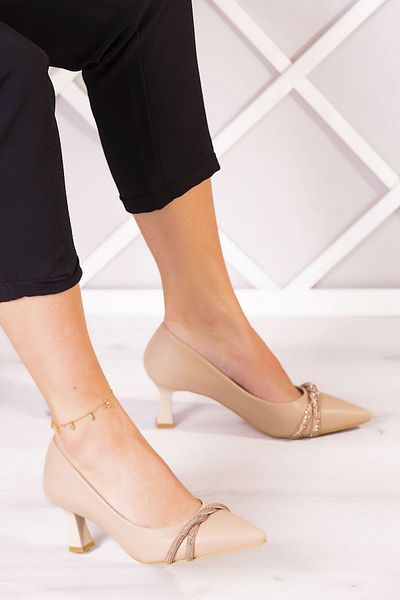 Erkan Saçmacı Pantofi de seara Adel Ten Vegan Burma Stone 6 cm.