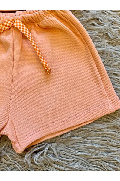 enes baby Adjustable Strap Ribbed Ribbed Shorts - Set of 2