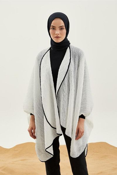 FİVESCARF Natural Cotton Scarf Shawl Black