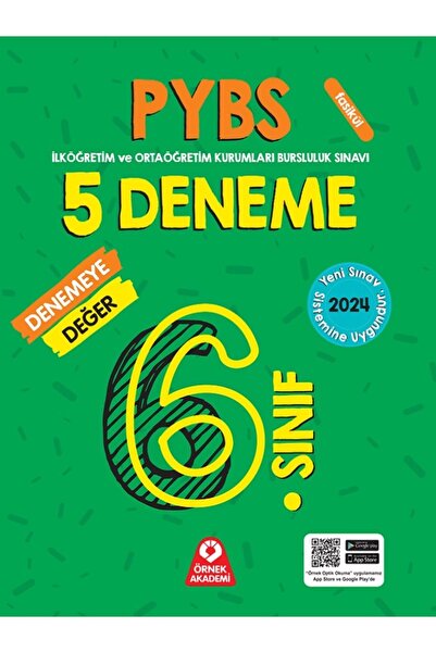 Örnek Akademi Yayınları 2024 MODEL PARASIZ YATILI BURSLULUK SINAVI 6. Sınıf P...