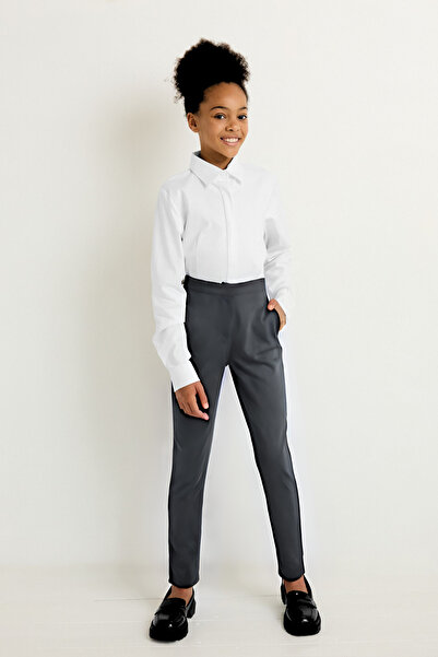 BayBayan Момиче - Удобни ученически панталони от димна ликра и ластик