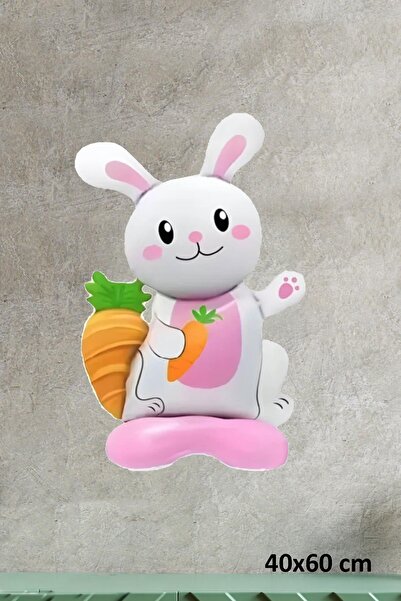 PEKSHOP Ayaklı Tavşan Folyo Balon Kendi Dik Durabilen Sevimli Tavşan Balon