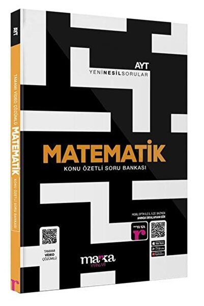 Marka Yayınları 2025 Ayt Matematik Konu Özetli Yeni Nesil Soru Bankası Tamamı Video Çözümlü