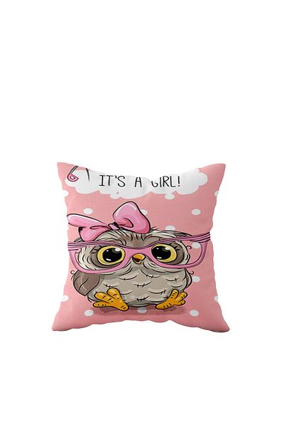 on the clouds Pink Girl Pattern Single Side Hidden Zipper Pillow Case Throw Pillow Sofa Pillow Case