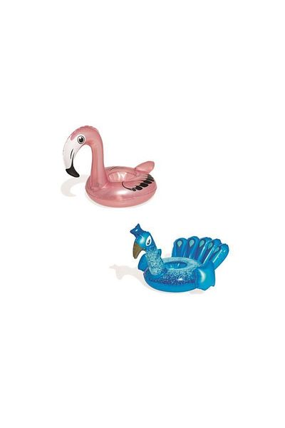 BESTWAY Güven Toy - 2 Pieces Flamingo and Peacock Cup Holder, Sea and Pool