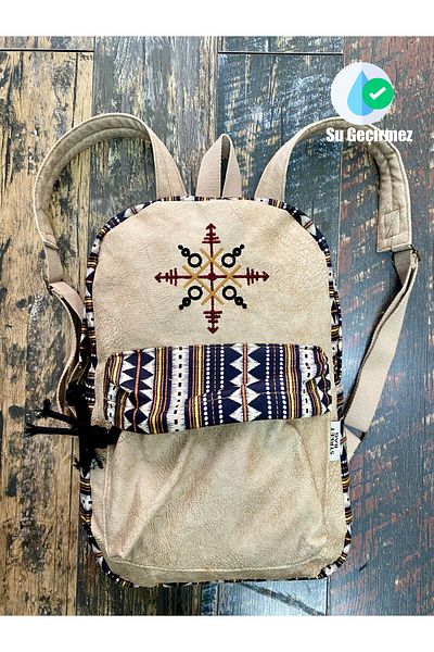 Street Bag Ethnic Nubi Patterned Waterproof Backpack - Daily and Travel Use