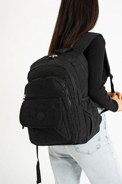 Alanç Gift Custom Water Resistant Fabric Unisex Multi-Compartment Large Volume Large Size Black Backpack, School Bag