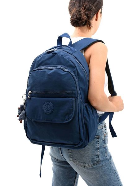 Lifonbag Unisex Crinkle Fabric - Water Resistant, Multi-Compartment Large Size Laptop School and Backpack