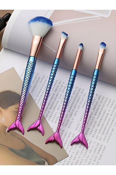 Ocean مجموعة فرش مكياج، ناعمة، سهلة الاستخدام، مجموعة فرش حورية البحر مكونة م...