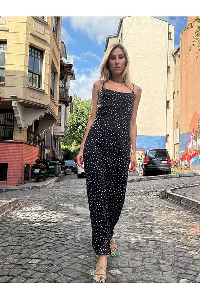 Natavan Rochie cu bretele căptușite cu buline