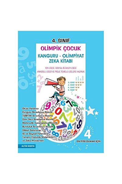 Altın Nokta Basım Yayın 4.sınıf Olimpik Çocuk Kanguru-olimpiyat Zeka Kitabı
