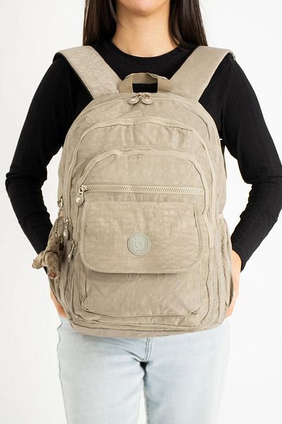 Alanç Gift Unisex Crinkle Αδιάβροχο ύφασμα μεγάλου μεγέθους Σχολικό σακίδιο πλάτης ταξιδιού με πολλά μάτια Mink με θήκη φορητού υπολογιστή