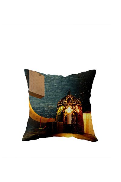 on the clouds Ramadan Lantern Crescent Pattern - Double Sided Hidden Zippered Pillowcase Throw Pillow Seat Pillowcase