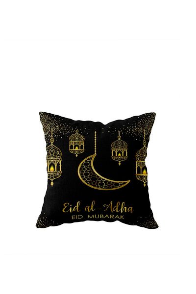 on the clouds Ramadan Lantern Crescent Eid Mubarak Husă de pernă cu fermoar ascuns pe o singură față Husă de pernă pentru scaun
