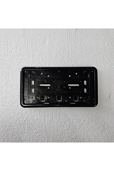 MYGARAJ Kare Plakalık Otomobil Uyumlu Parlak Siyah Plastik 32x17cm