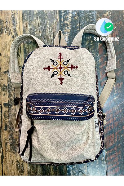 Street Bag Ethnic Nubi Patterned Waterproof Backpack - Daily and Travel Use