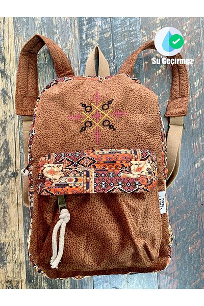 Street Bag Ethnic Nubi αδιάβροχο σακίδιο πλάτης - Μποέμ με κέντημα, καθημερινή χρήση και ταξίδια