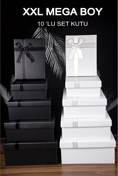 ADENZ Hediye Bohça Çeyiz Kutusu 10'LU Set- 1. Sınıf Saten Kurdeleli