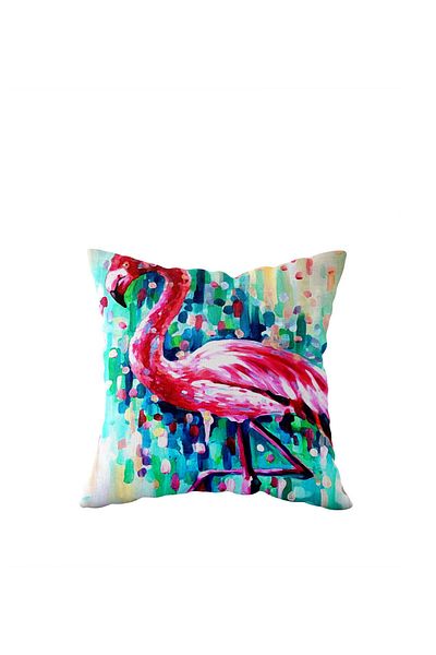 on the clouds Double Sided Flamingo Patterned Hidden Zippered Pillowcase - Throw Pillow Seat Pillow
