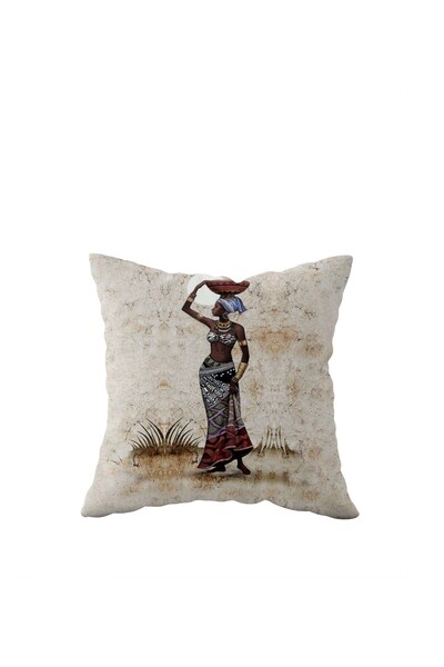 Pelangi Black Ethnic Women's Pillowcase - Double Sided, Hidden Zipper, Throw ...