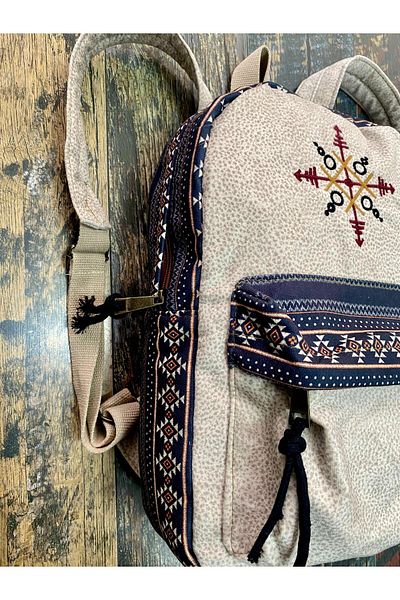 Street Bag Ethnic Nubi Patterned Waterproof Backpack - Daily and Travel Use