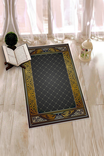 EY HOME Covoraș de rugăciune digital cu imprimeu cu bază anti-alunecare, lava...