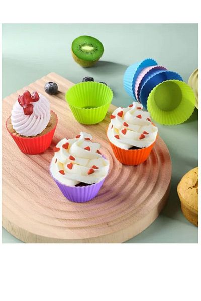 KONTEF 100 Pieces Muffin Cake Mold Mini Natural Paper Cupcake Browni Cake Tartolet Mold