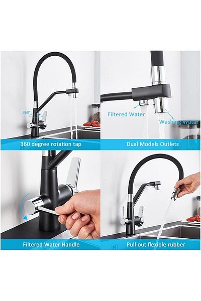 Boheme Black Sink Faucet - Purified