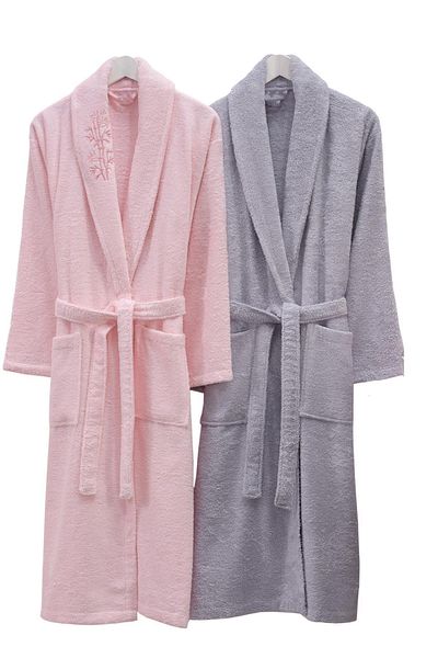 Zeynep Tekstil Nurpak Bamboo Unisex Family Bathrobe Set - 10 Pieces Boxed