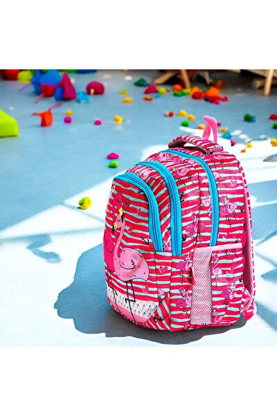 Shopiolog İlkokul Ortopedik Su Geçirmez Suluklu 3 Bölmeli Beslenmeli İlköğret...