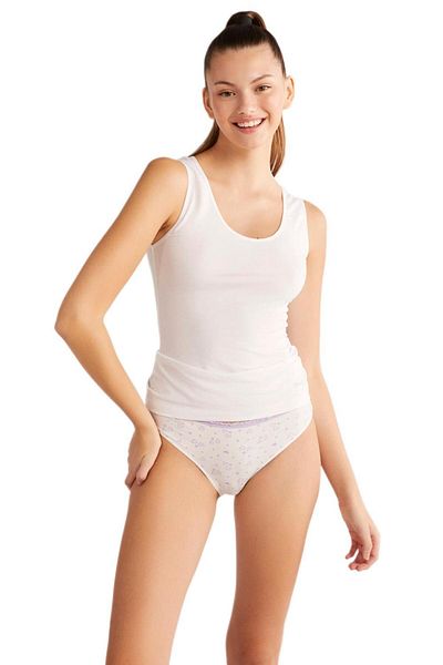 Kom Λευκό Χοντρό λουράκι Singlet Tank Top - Βαμβακερό