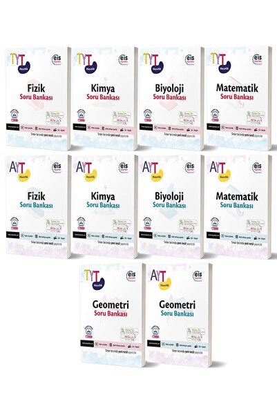 eis Yayınları Tyt Ayt Fizik Kimya Biyoloji Matematik Geometri 10'lu Sayısal S...