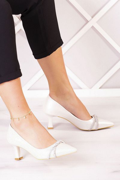 Erkan Saçmacı Adel Sedef Vegan Burma Stone Pantofi Rochii De Seara 6 Cm