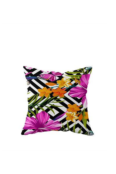 on the clouds Double Sided Pink Flamingo Pillowcase - Hidden Zipper, Throw Pillow Seat