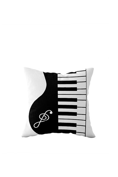 on the clouds Double Sided Piano Patterned Concealed Zippered Throw Pillow Seat Pillow Cover