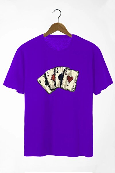 MEİLİFENG Tricou oversize imprimat cu cărți de joc