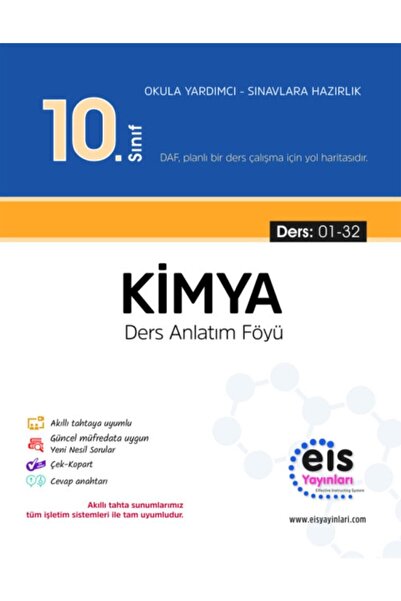 eis Yayınları Eıs 10.sınıf Kimya Ders Anlatım Föyleri 2021