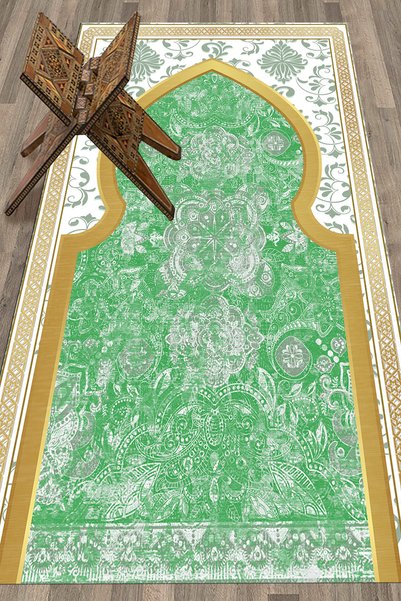 EY HOME Digital Printed Washable Motif Gift Prayer Rug Prayer Mat 70X130Cm