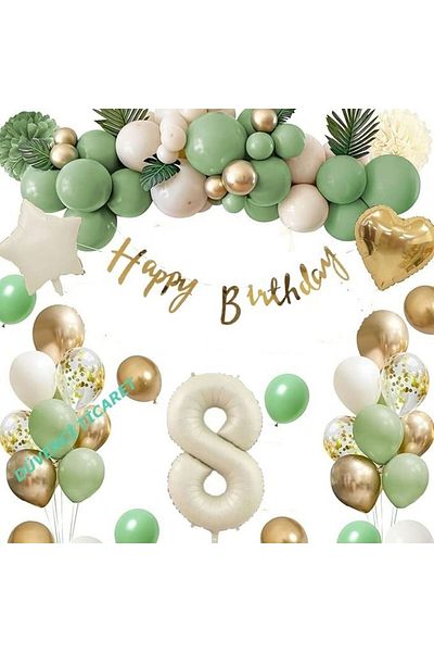 DÜVENCİ TİCARET Sea Sand Green Mildew Balloon Set