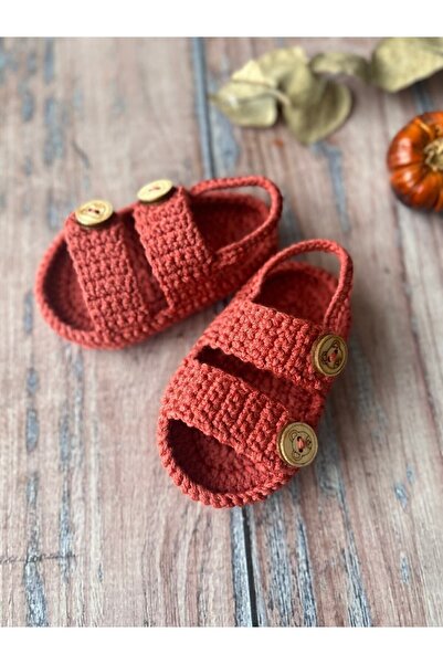 seraskids El Örgüsü Yazlık Unısex Bebek Sandalet Patik