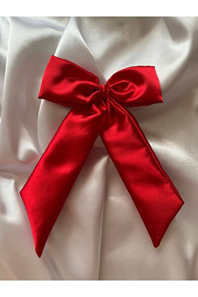 PratikDikisco مشبك فيونكة من الساتان الأحمر للسيدات