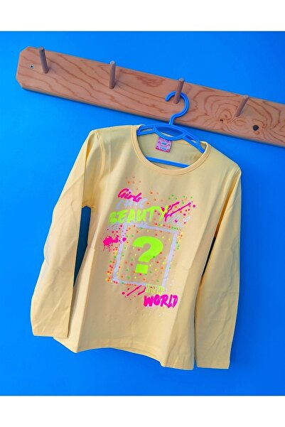 Almine Žuta Sezonsko Štampano Pamučni džersej Eid devojčina majica